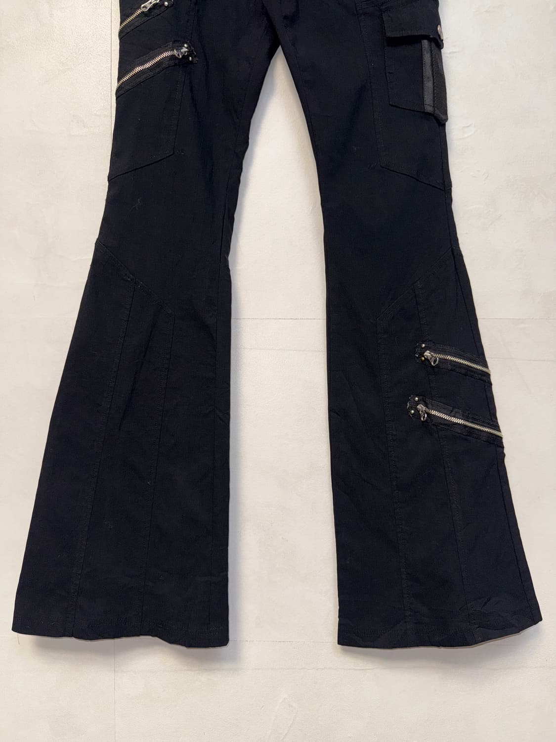 Ozz Croce black zipper bootscut pants 상품이미지4