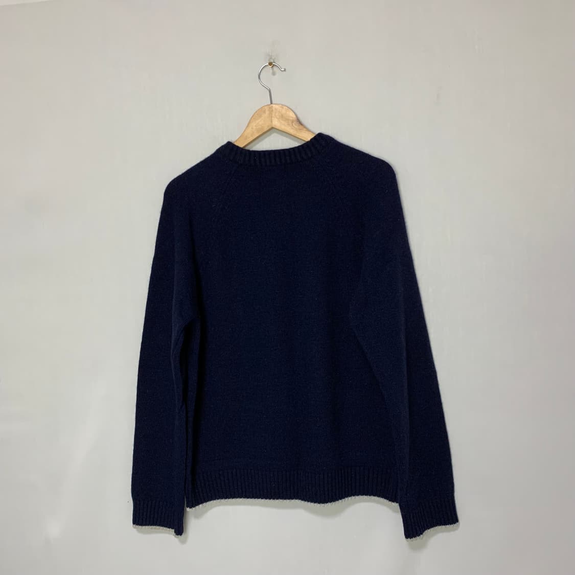 커버낫 빈티지 빅 로고 니트 네이비 L 상품이미지4