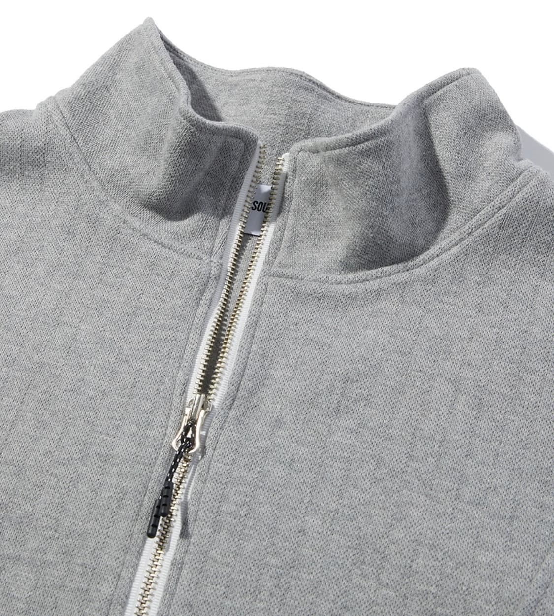 [L] 사운즈라이프 하프 집 풀오버 맨투맨 멜란지그레이 상품이미지2