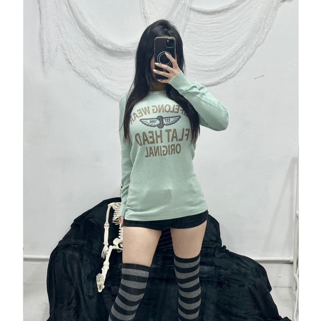 THE FLAT HEAD WAFFLE LONG SLEEVE 상품이미지1
