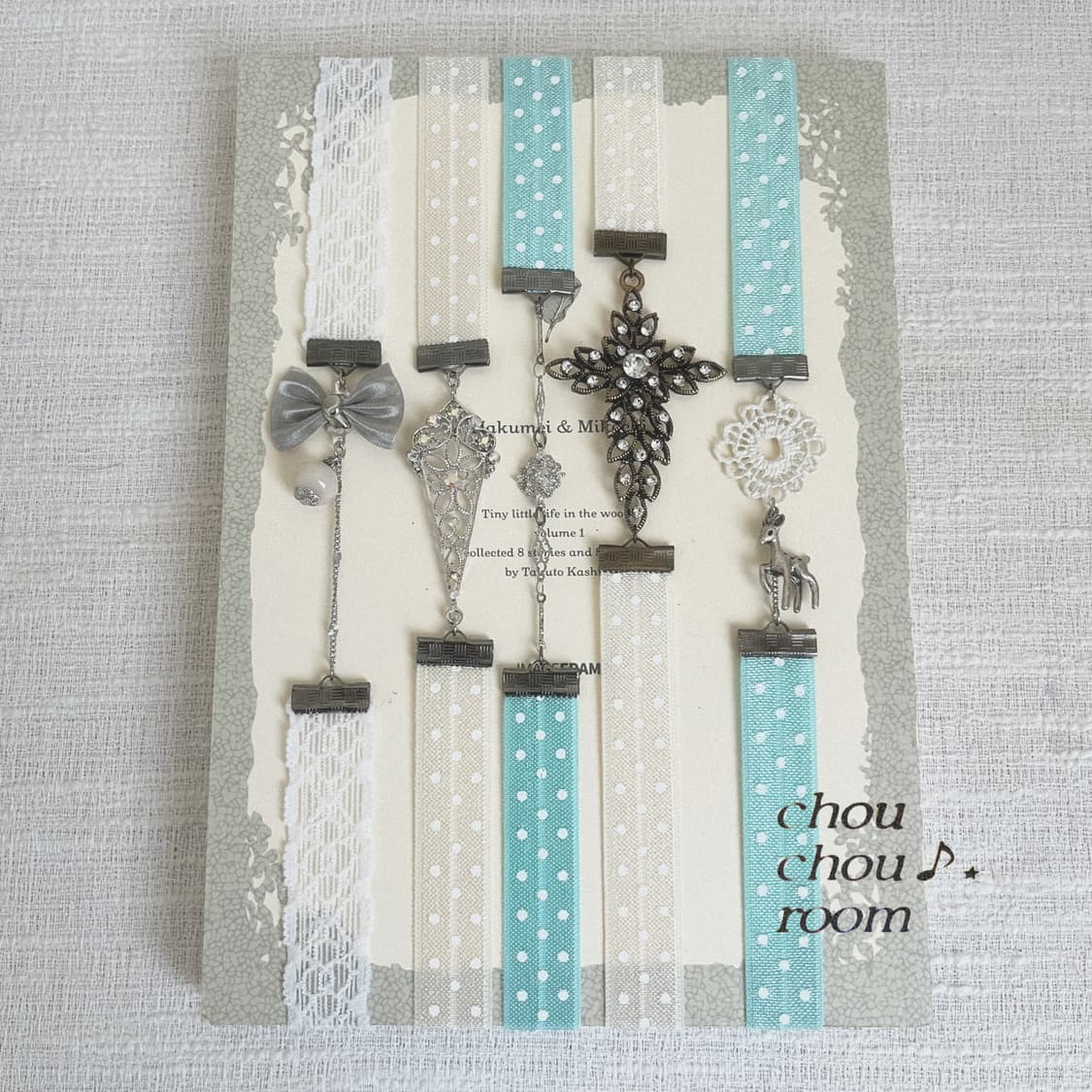 리본 펜던트 북밴드 ⊰antique charm⊱ book-band 상품이미지3