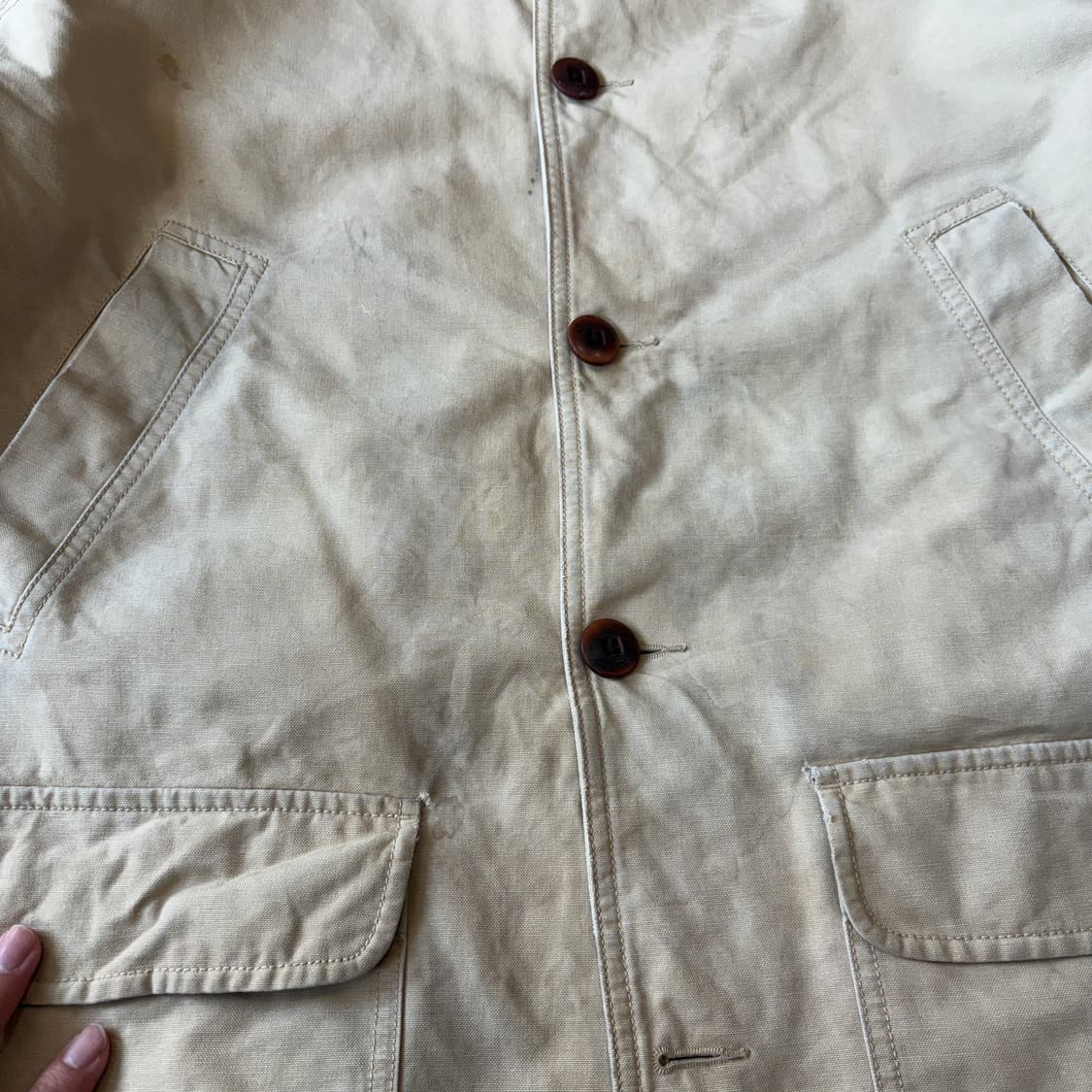 L.L.bean 엘엘빈 베이지 헌팅 자켓 상품이미지3