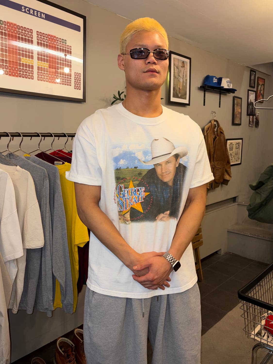 90‘s George Strait country music T-shirt 상품이미지1