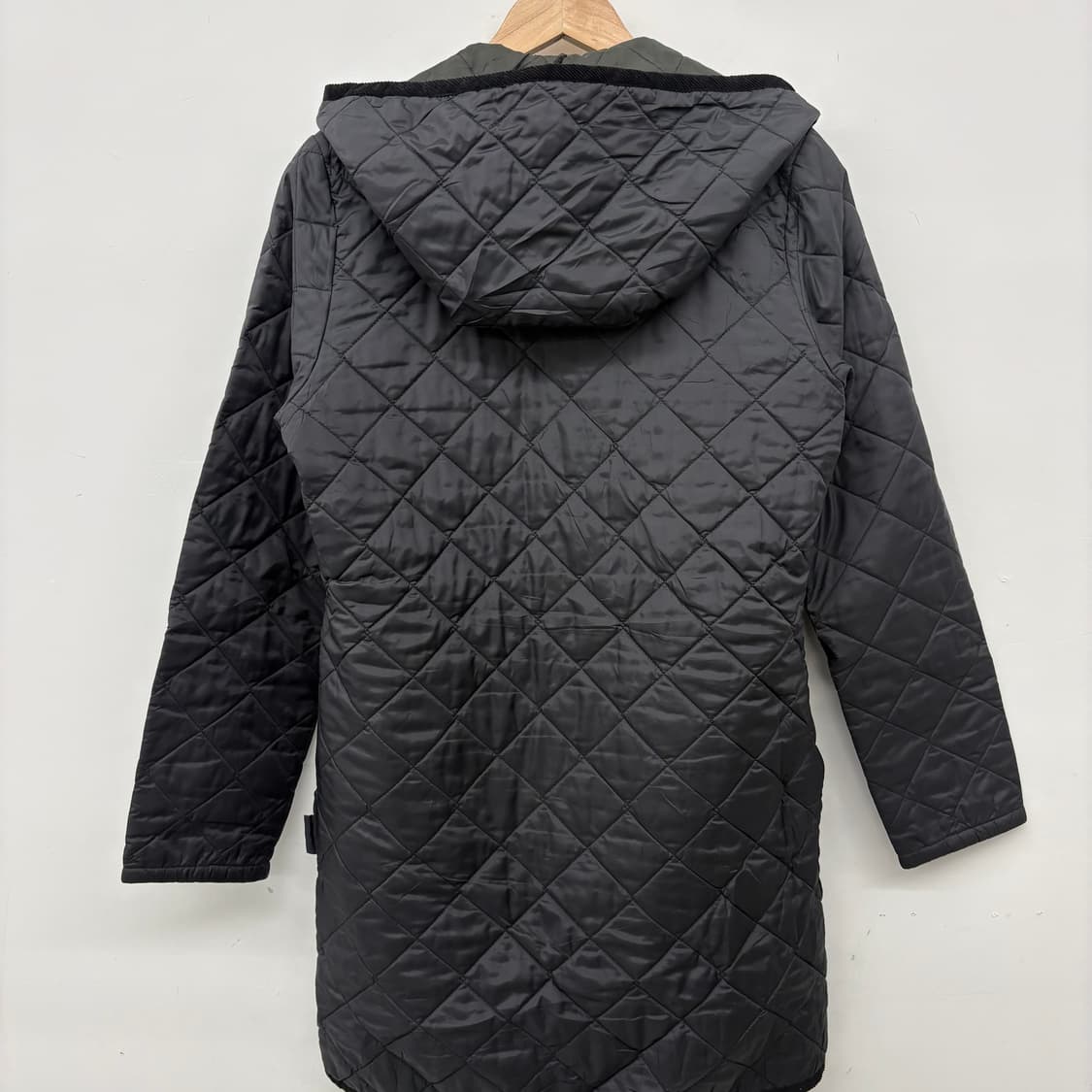 라벤햄 블랙 퀼팅 후드 코트 여/M 상품이미지7