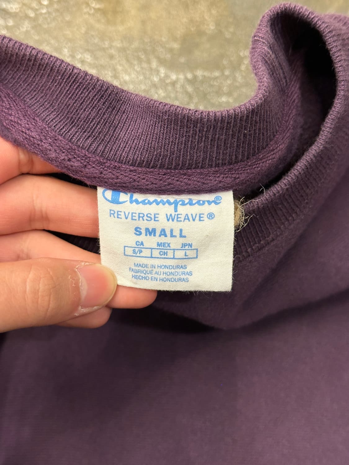 챔피온 리버스위브 맨투맨 퍼플 S 상품이미지4