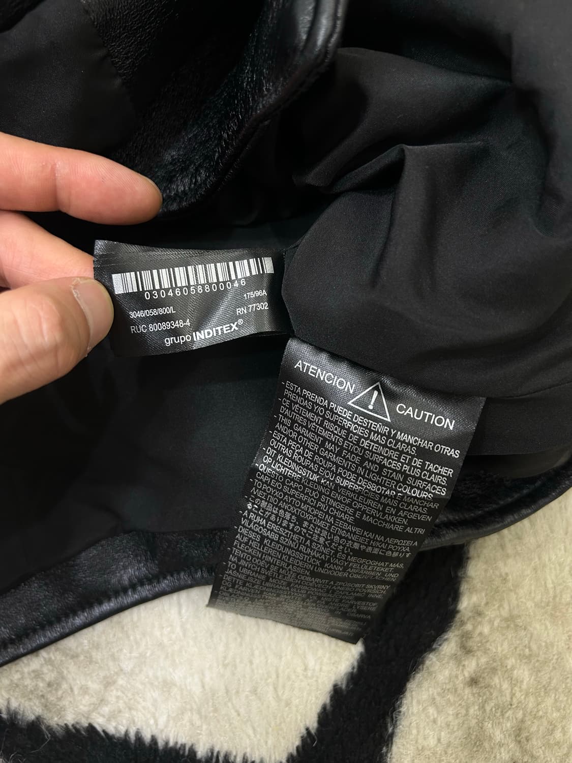 [한국XL]ZARA 비건레더 크롭 바이커 자켓/블랙 상품이미지5