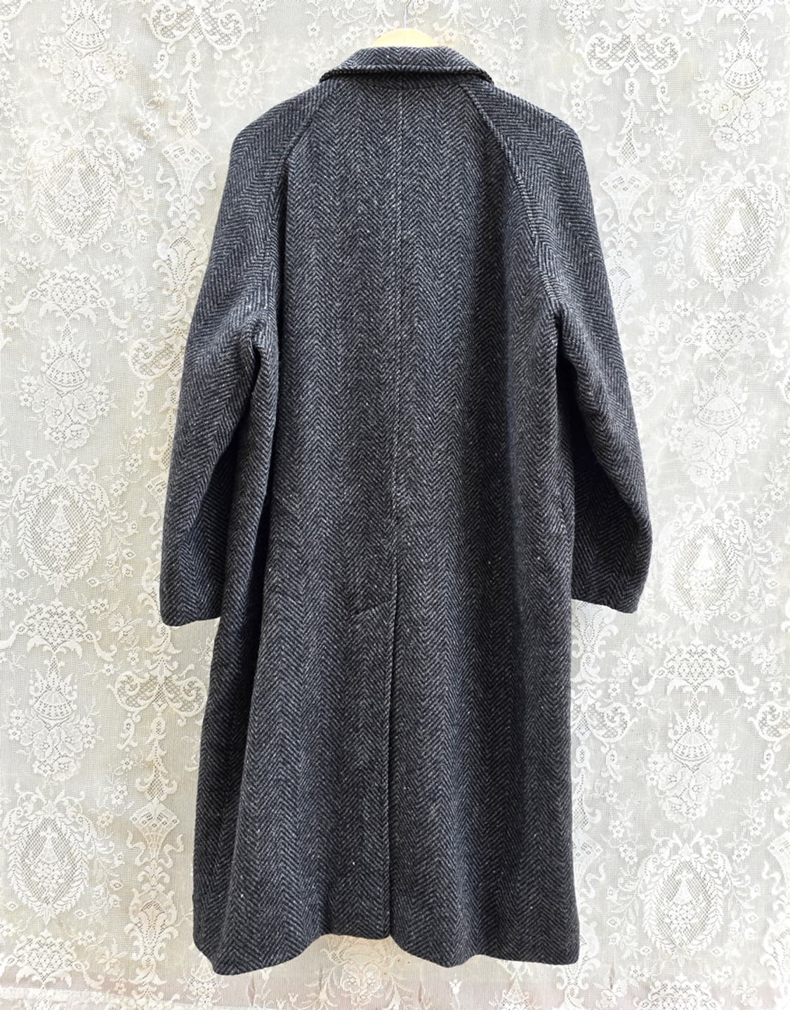 90s 헤링본 트위드 발마칸 니트 빅토리아 디자인 상품이미지7