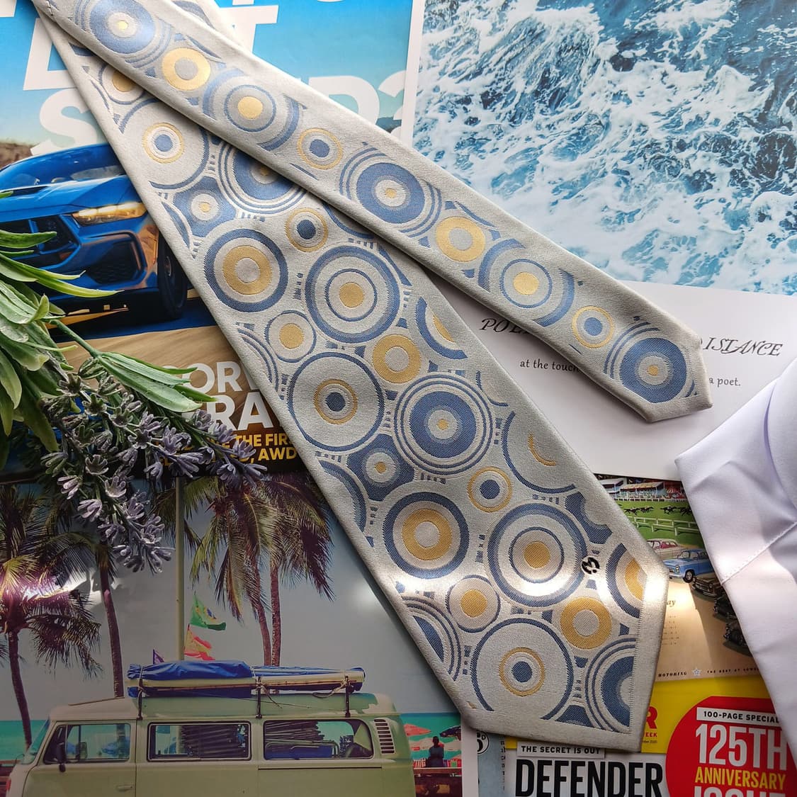 밀라숀 실크 블루 서클 패턴 넥타이 9.5cm A~B등급 A18362
 상품이미지2