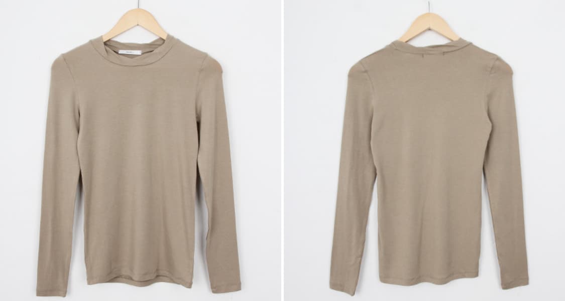 프로스트제이 슬림넥셔링티 - 베이지 상품이미지4