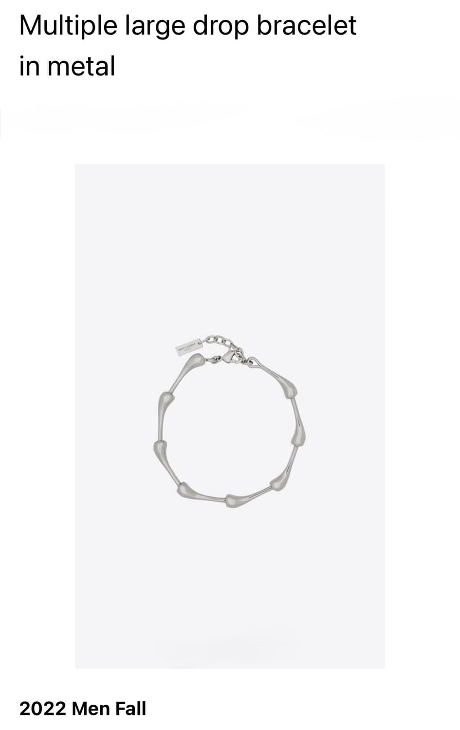 생로랑 / 드랍 팔찌 / M 상품이미지1