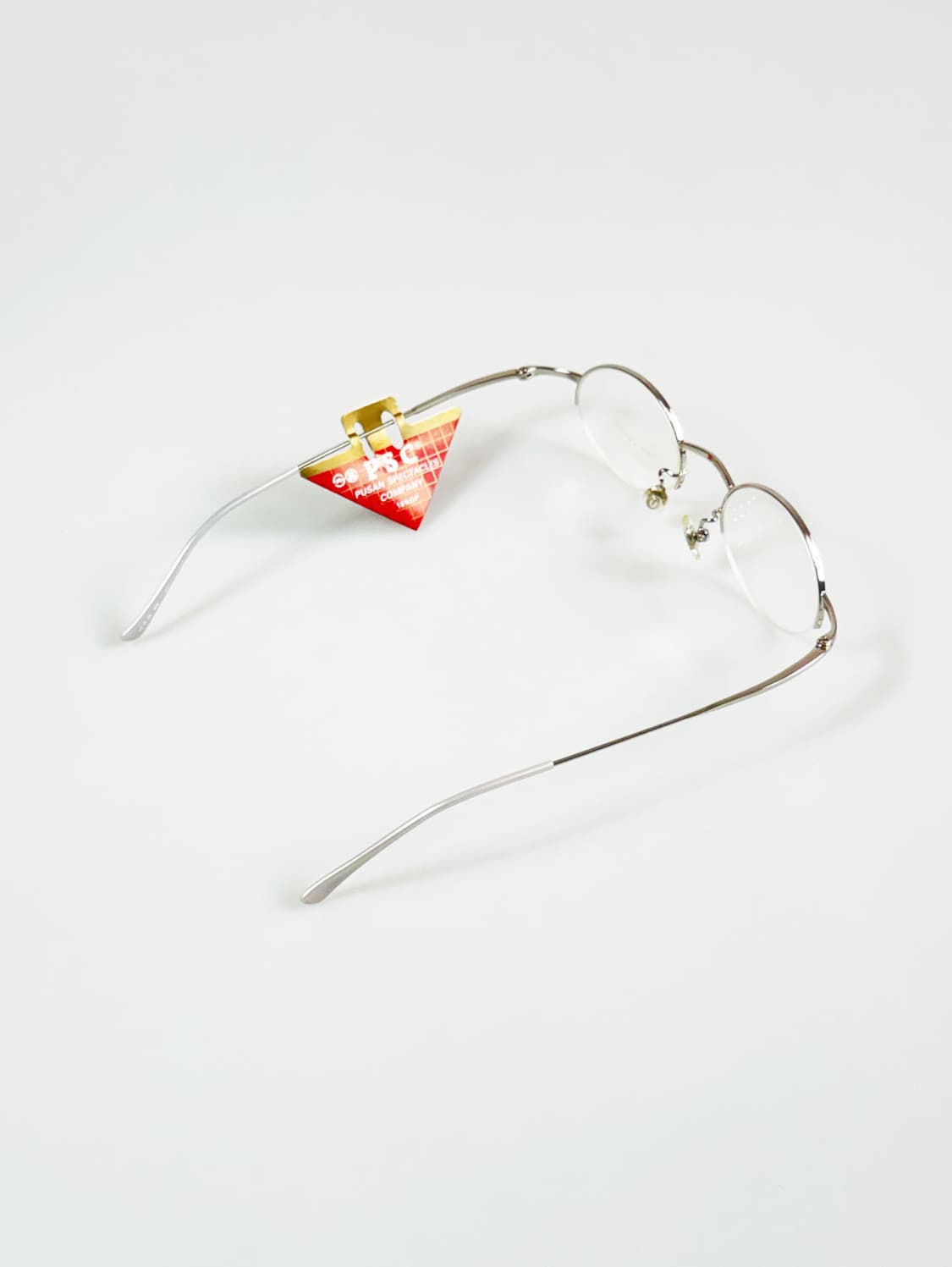 P.S.C FASHION 실버 오벌 반무테 메탈 빈티지 안경 상품이미지5