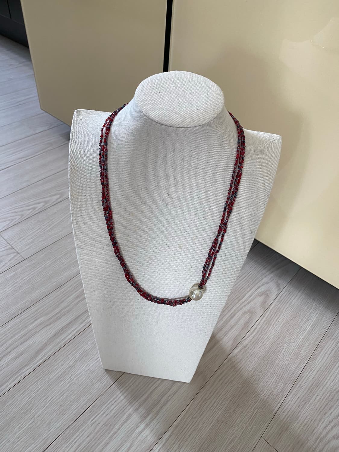 빈티지 비즈 레드 목걸이 상품이미지7