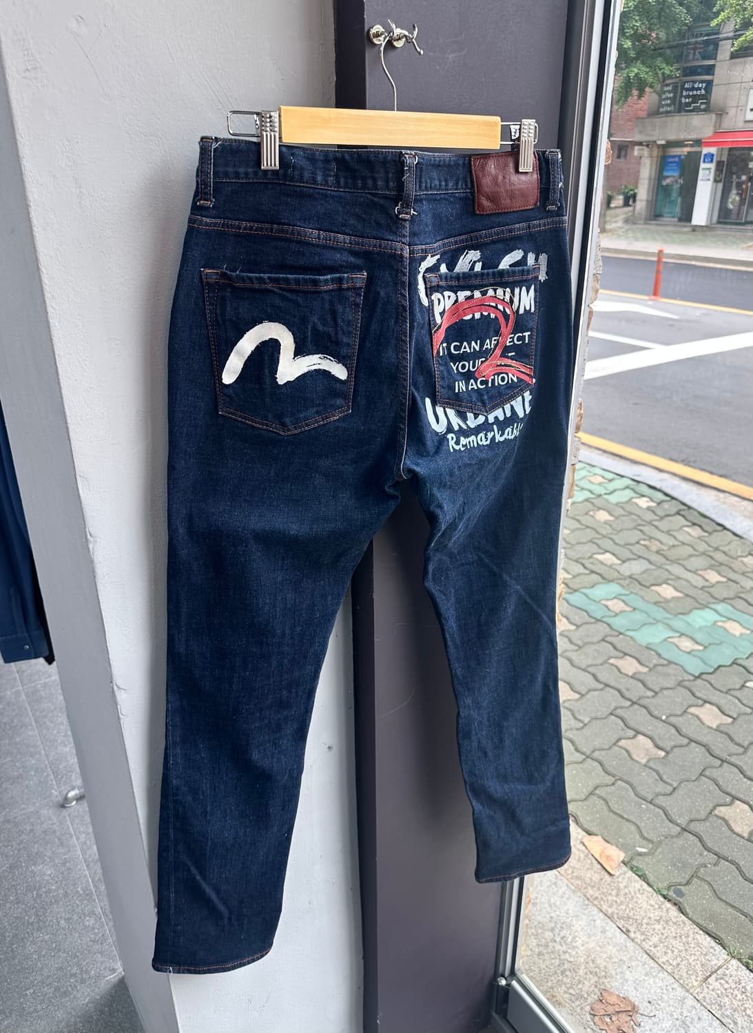 31~32/ 에비수 프리미엄 레더페치 데님 팬츠 상품이미지7