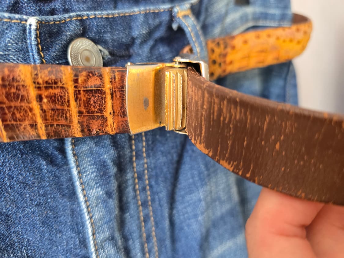 RARE 80s Japan Archive - Crocodile Belt 상품이미지7