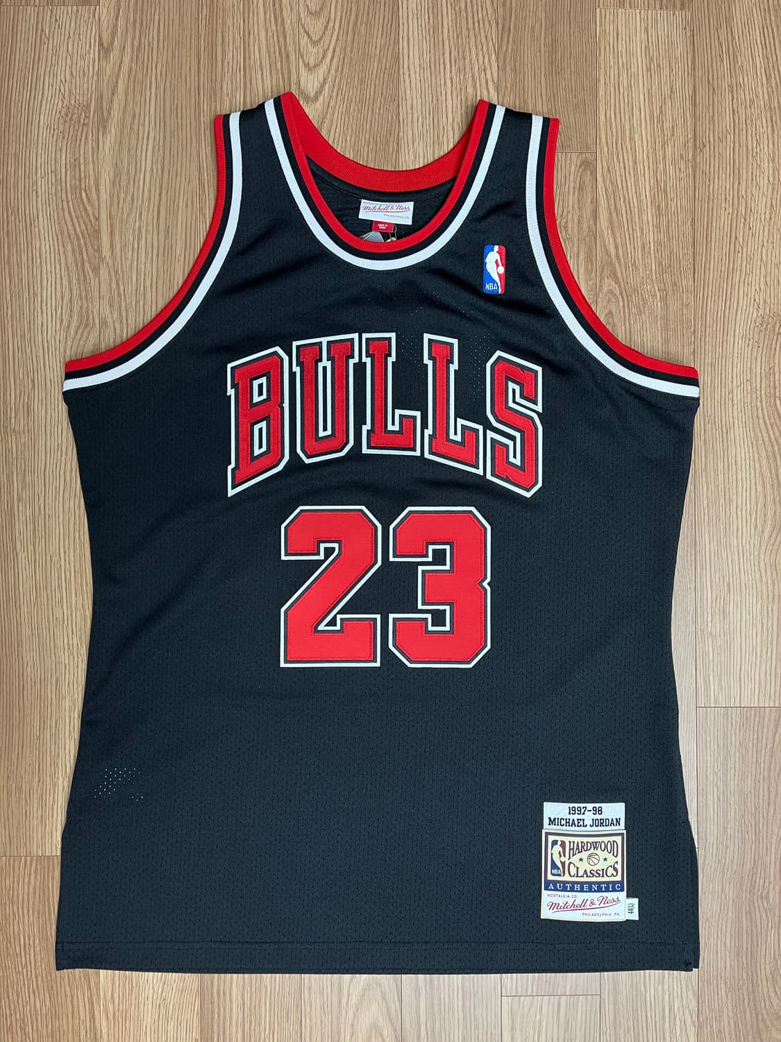 미첼앤네스 97-98 시카고불스 23 마이클 조던 어센틱 져지 L 상품이미지1