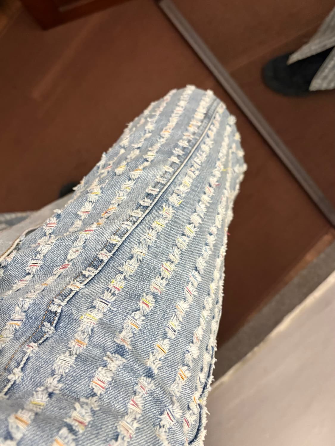 jpn vintage distressed light blue denim 상품이미지3