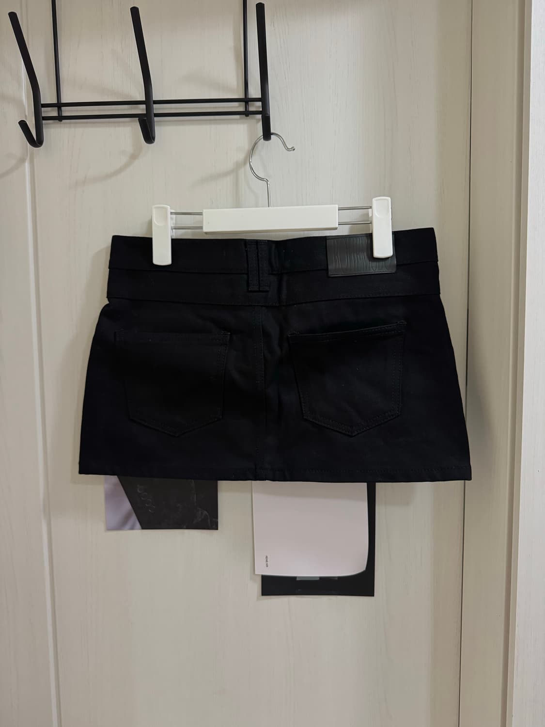 보헤미안서울 더블벨트 미니스커트 블랙 M 상품이미지7