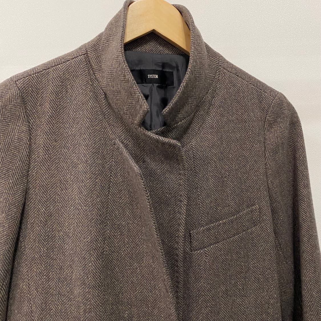 한섬 시스템 헤링본 울 코트 상품이미지6