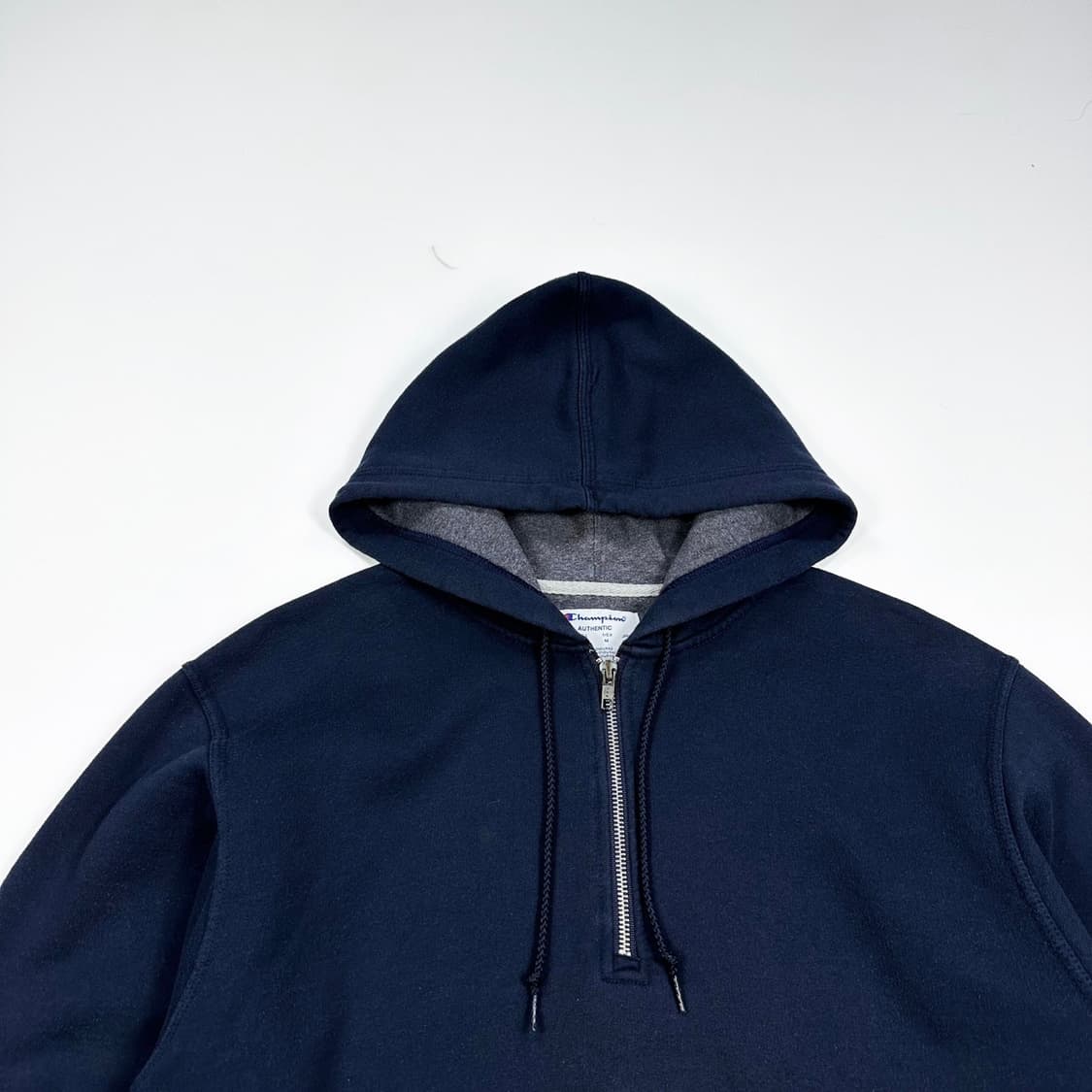 챔피온 어센틱 네이비 반집업 후드티 (XL) 상품이미지1