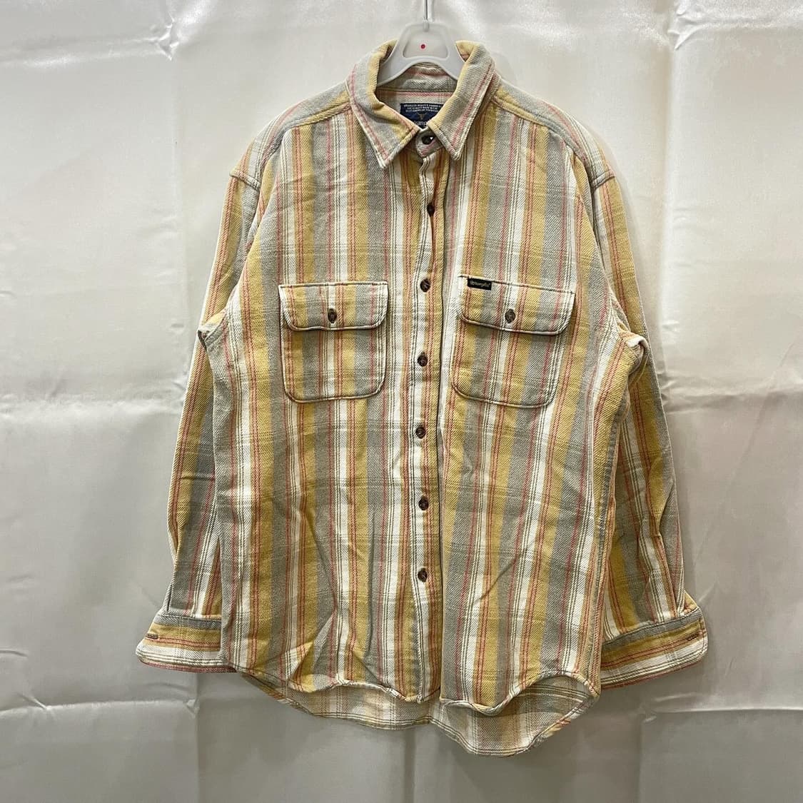 랭글러 베이지 코튼 체크 셔츠 상품이미지2