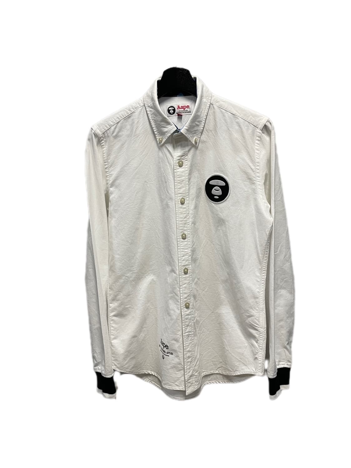 Aape Bape 에이프 베이프 사루 로고 흰색 셔츠 상품이미지1