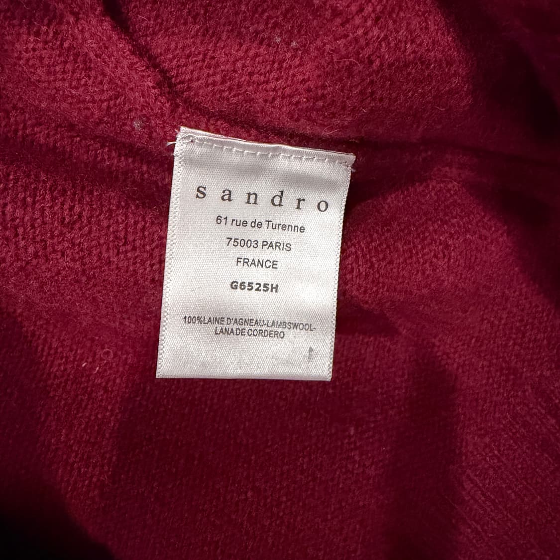 sandro 산드로 램스울100% 브이넥 롱 가디건 2사이즈(w) 상품이미지4