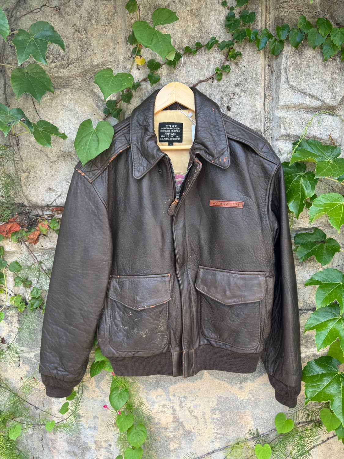 Avirex 아비렉스 a-2 가죽 leather 항공 자켓 105 상품이미지1