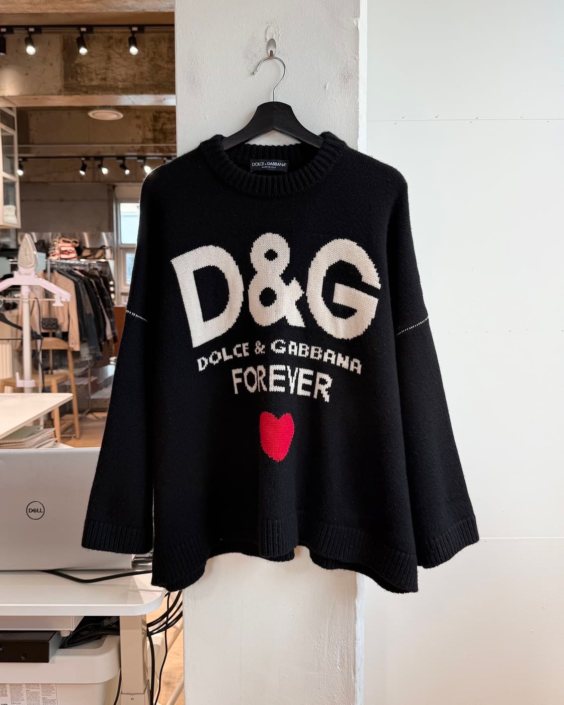 돌체앤가바나 블랙 포에버 인타르시아 캐시미어 니트  상품이미지2