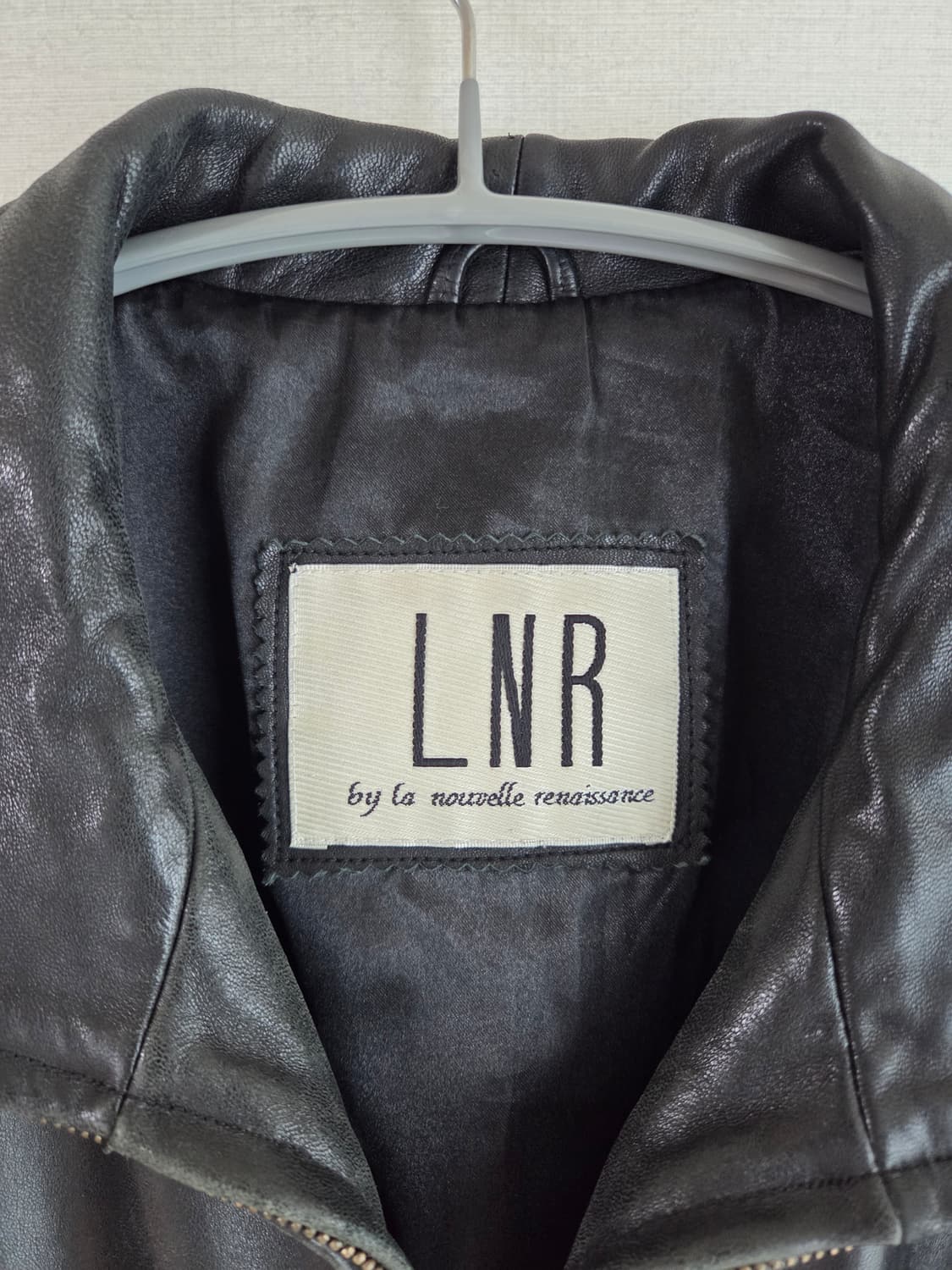 LNR 빈티지 하이넥 양가죽 레더 자켓 상품이미지3