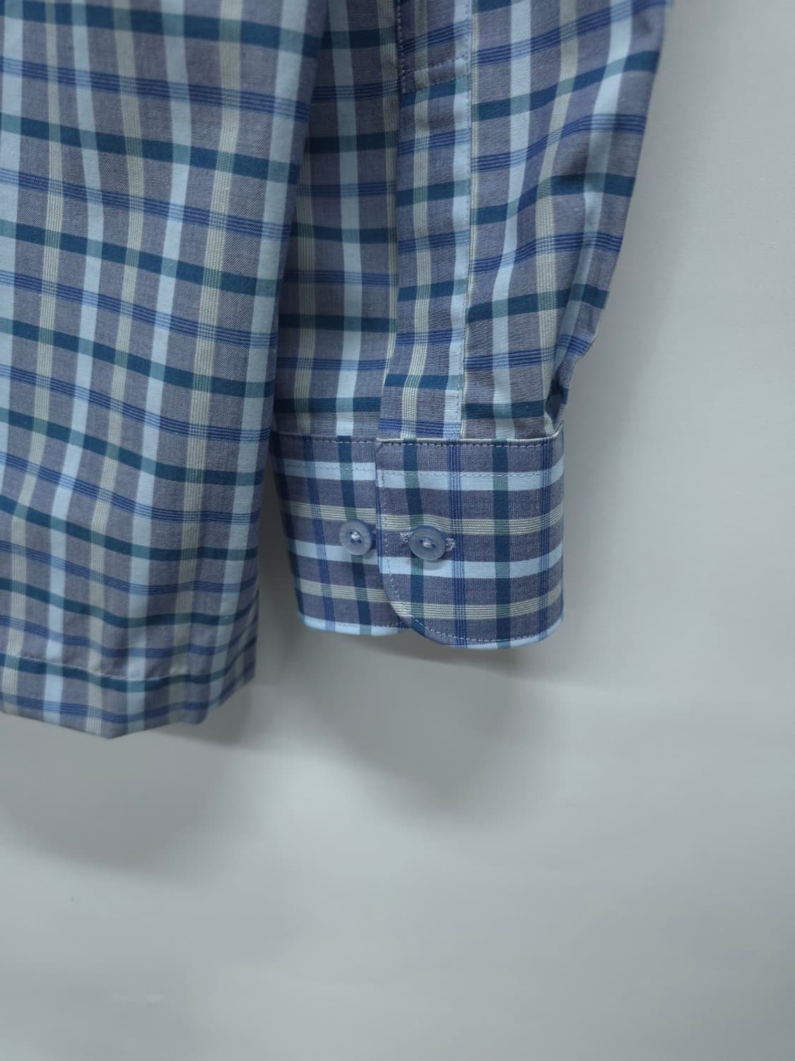 닥스(DAKS) 남성 블루 체크 긴팔 셔츠 (사이즈 100) 상품이미지9