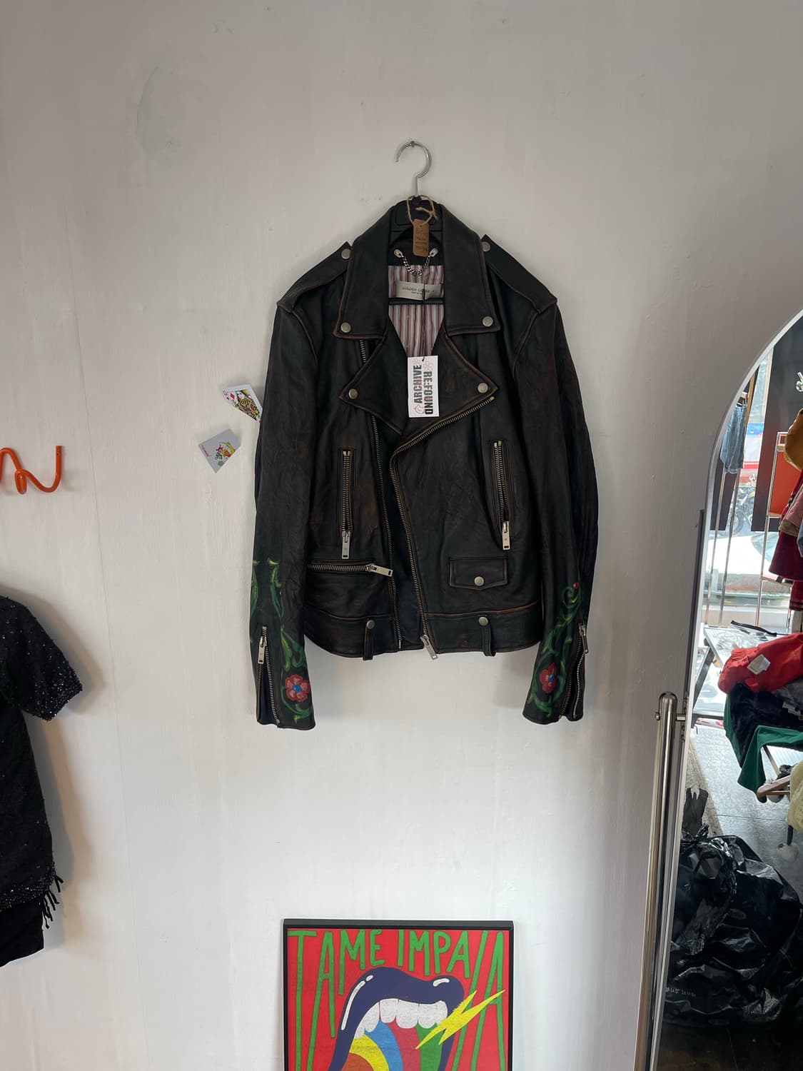 골든구스 가죽자켓 (수제프린팅) 판매합니다  상품이미지1