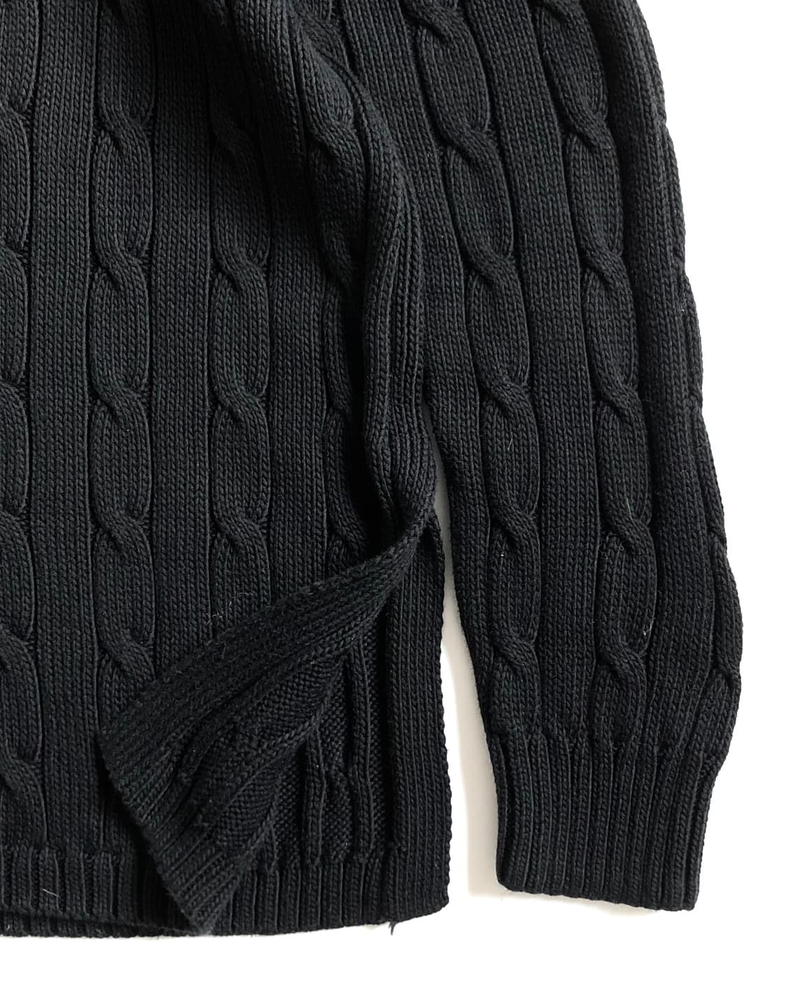 Polo 폴로 랄프로렌 신형 우먼 블랙컬러 케이블 브이넥 니트 상품이미지4