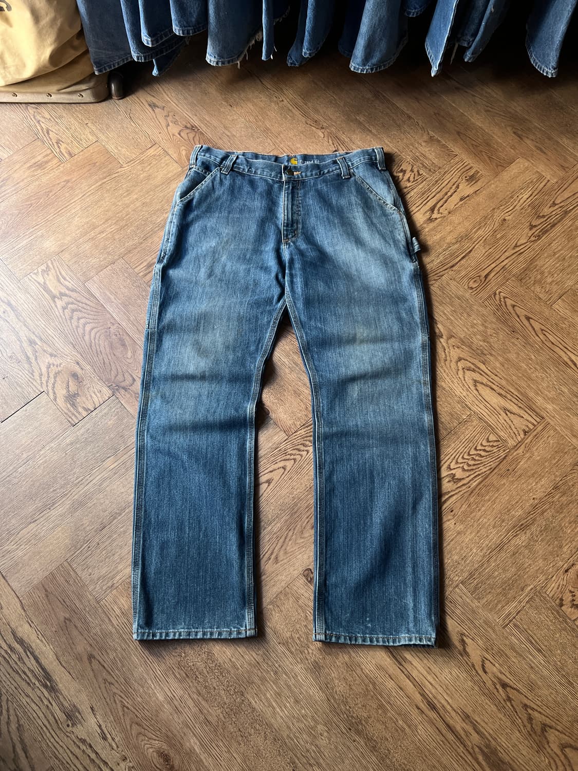 [36]칼하트 USA 빈티지 워싱 싱글니 카펜터 워크 데님 팬츠 상품이미지2