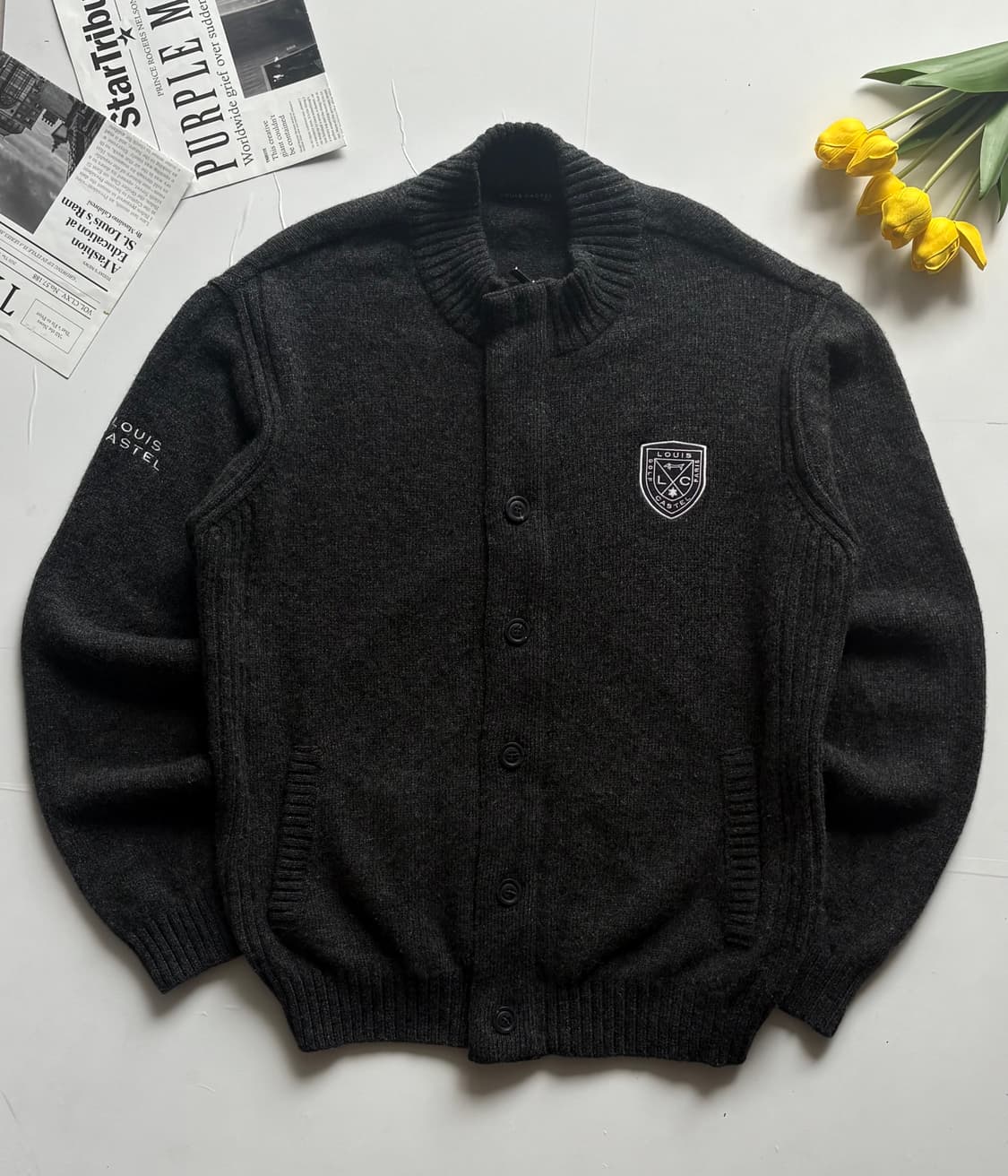 루이까스텔 엘보 패치 가디건 니트 상품이미지2