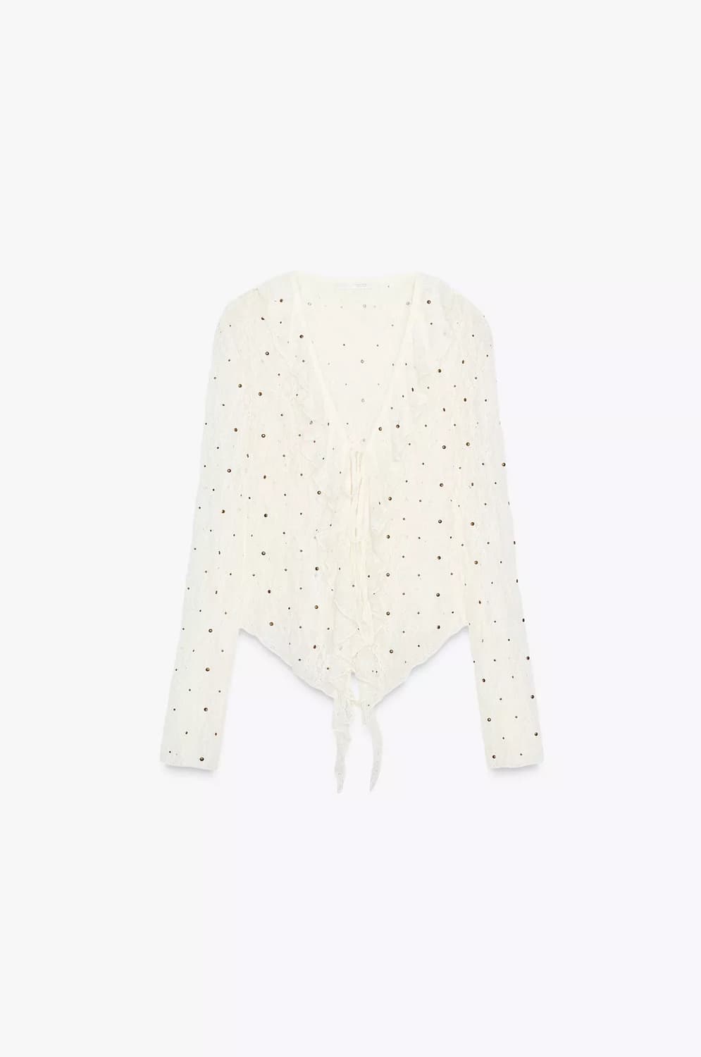 자라 스터드 레이스 탑 블라우스 가디건 S 상품이미지2
