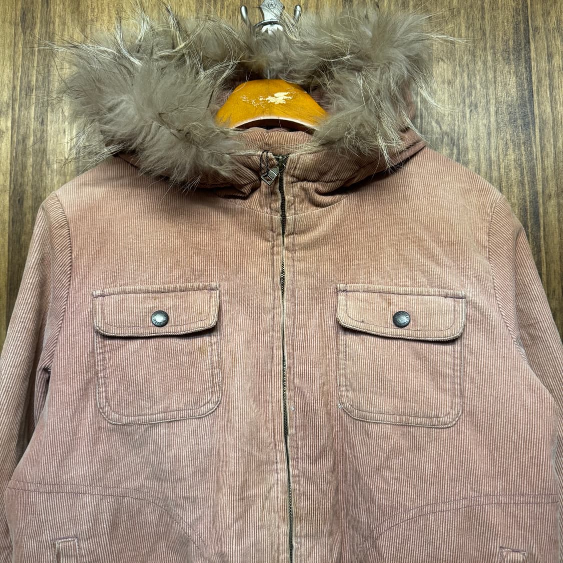 corduroy fur hoodie jacket 상품이미지3