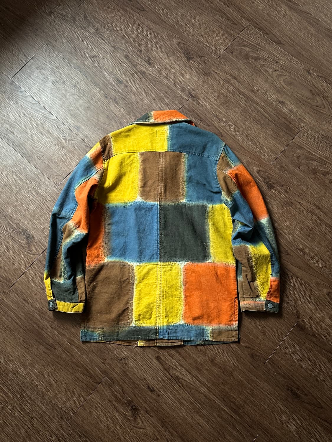 Acoustic 멀티 컬러 블록 숏 코트 상품이미지7