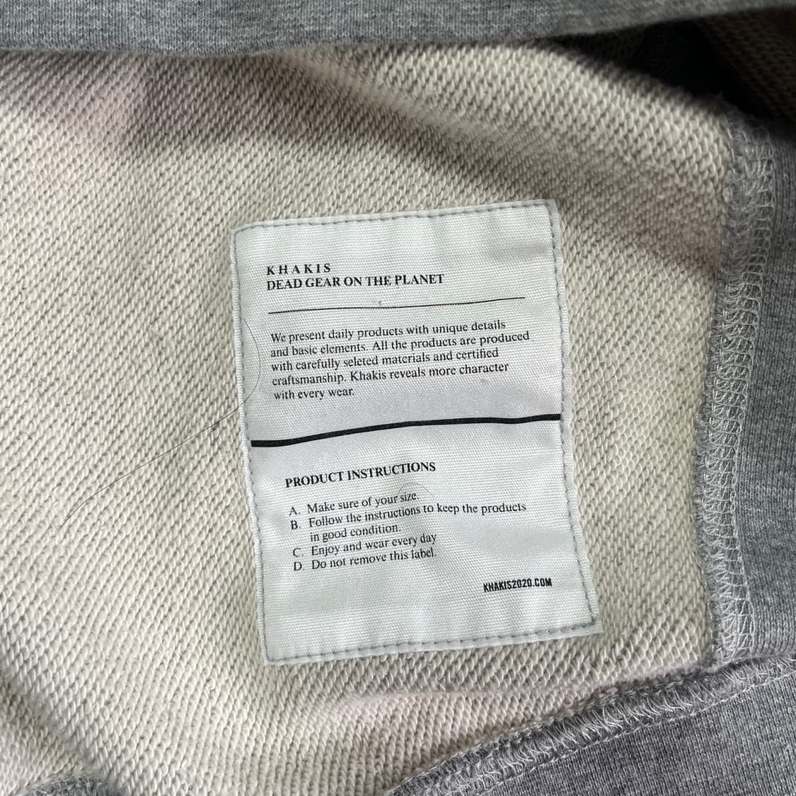 [3] 카키스 헤더 스탁 후디 캠퍼스 그레이 후드티 상품이미지5