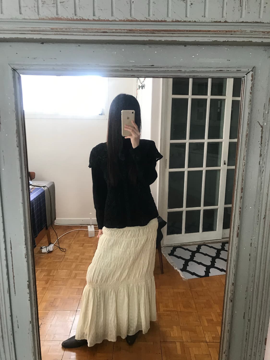 vintage pattern turtle neck top 상품이미지4