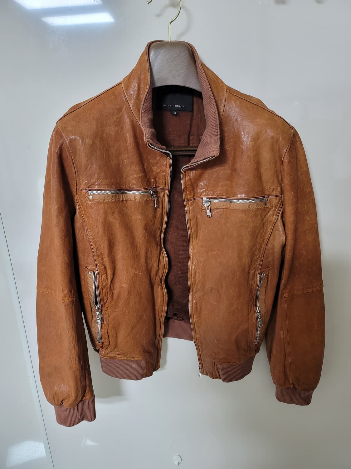 노스비치 어린양가죽자켓 M 95정사이즈 상태굿 상품이미지1