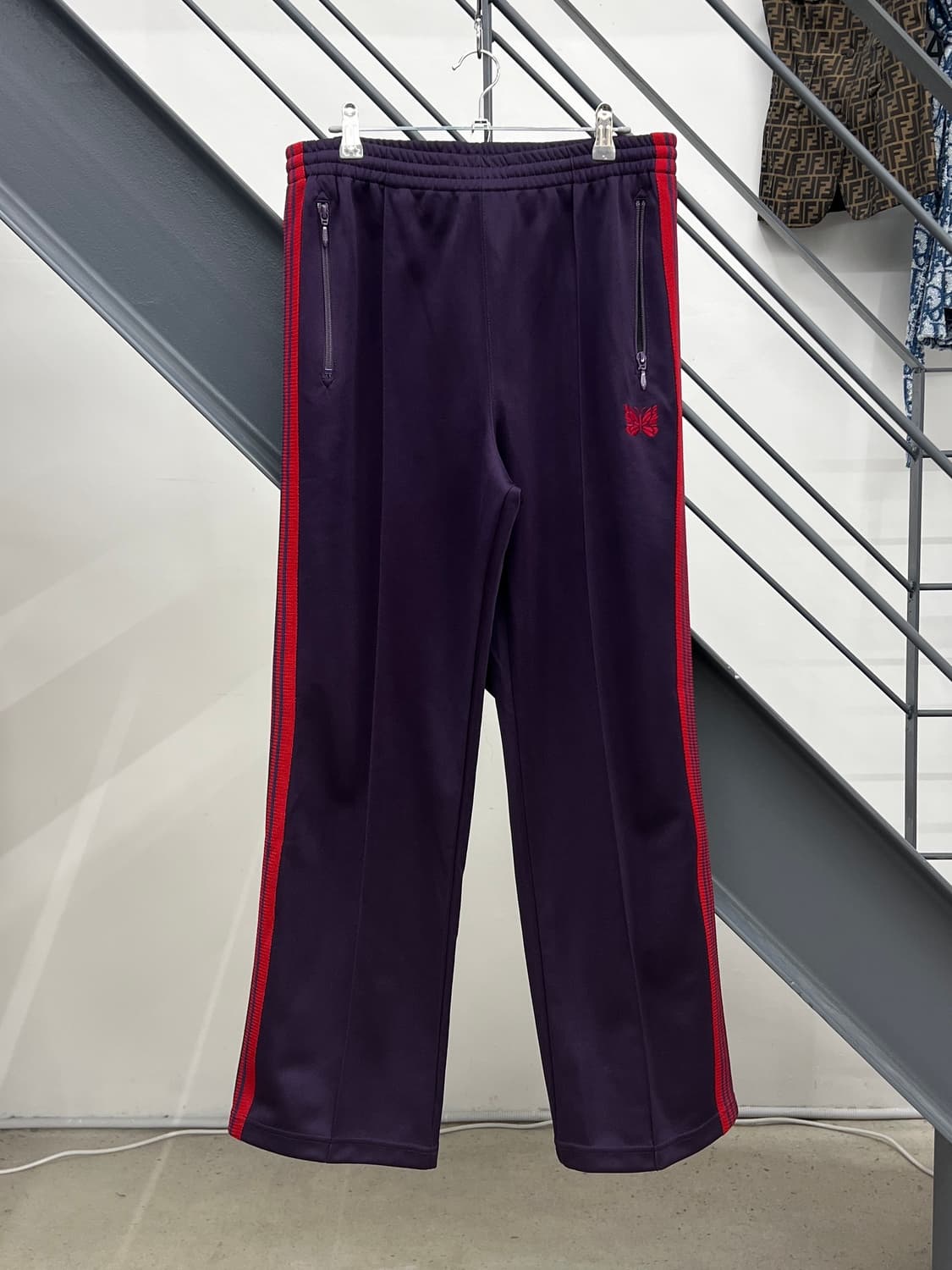니들스 스트레이트 트랙 팬츠 / 다크 퍼플 상품이미지1