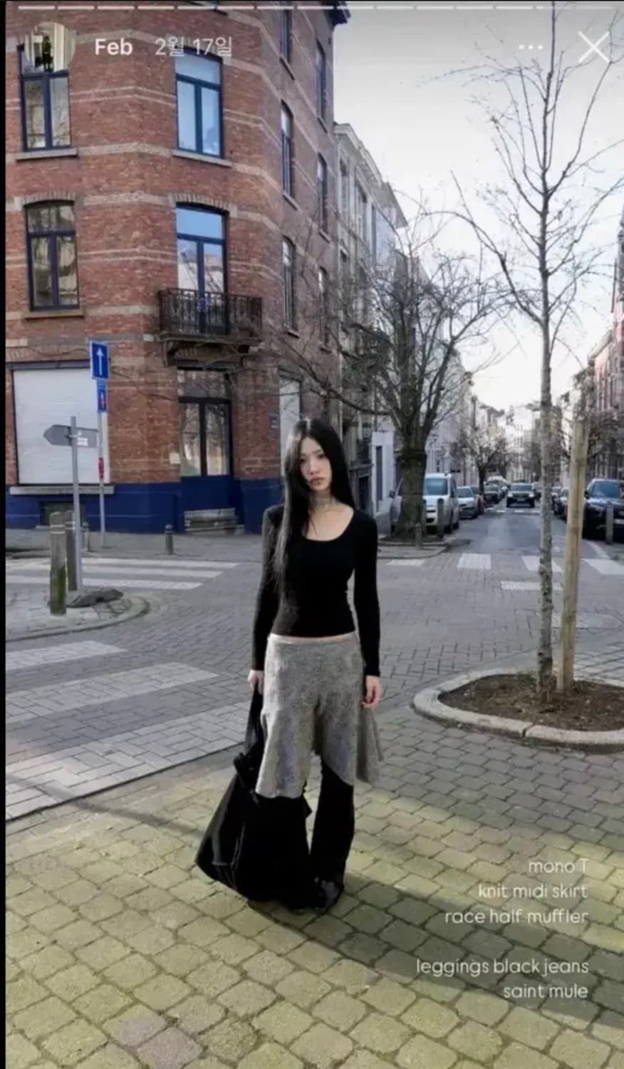 디에이디 레이스 펀칭 스커트 상품이미지3