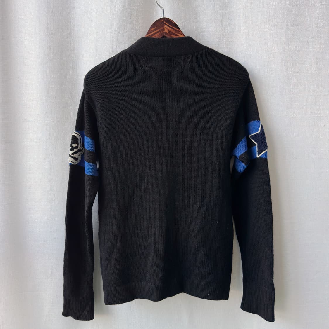 하이드로겐 bronzaji 스컬 유니언잭 패치 울 가디건 블랙 S 상품이미지9