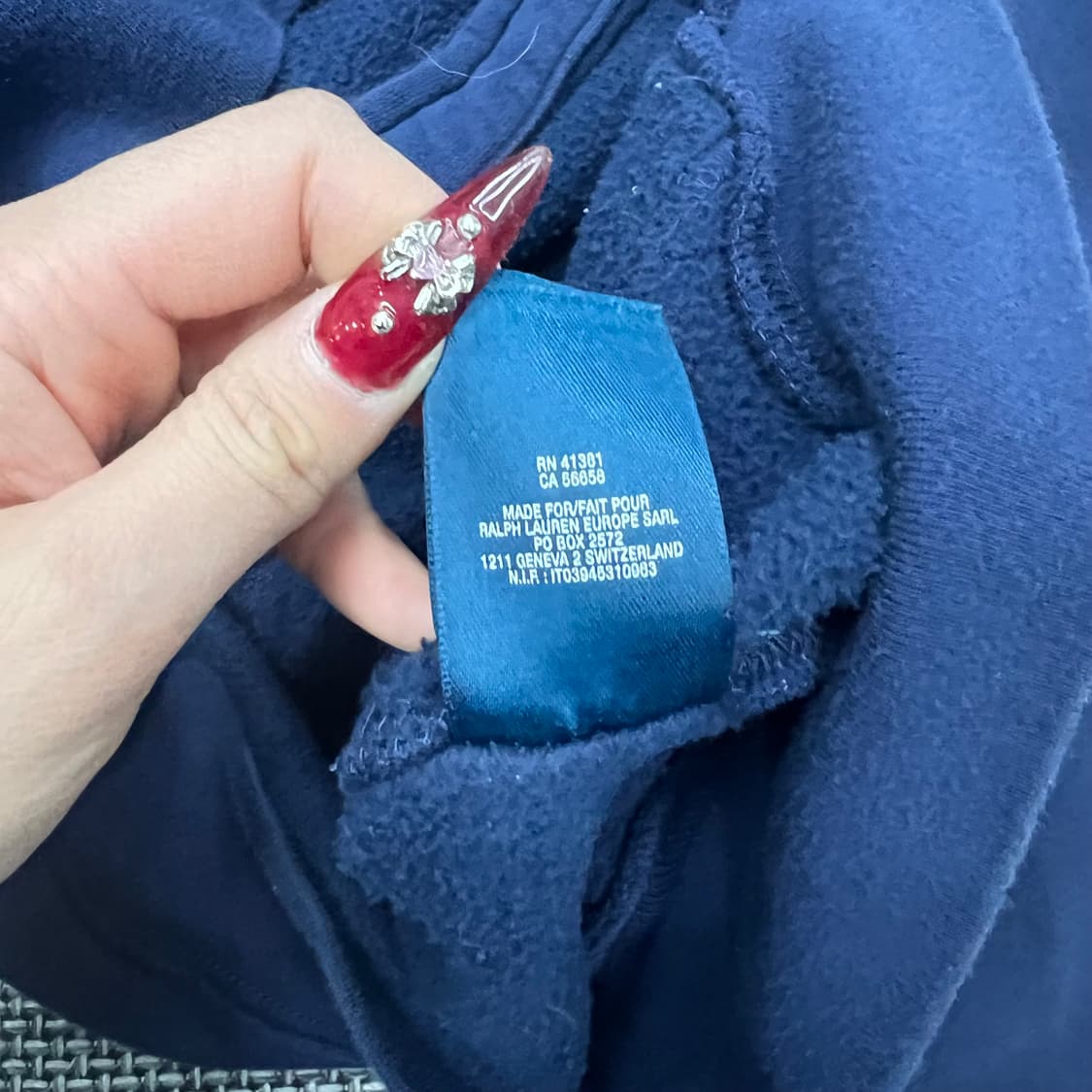 폴로랄프로렌 네이비 후드집업 상품이미지6