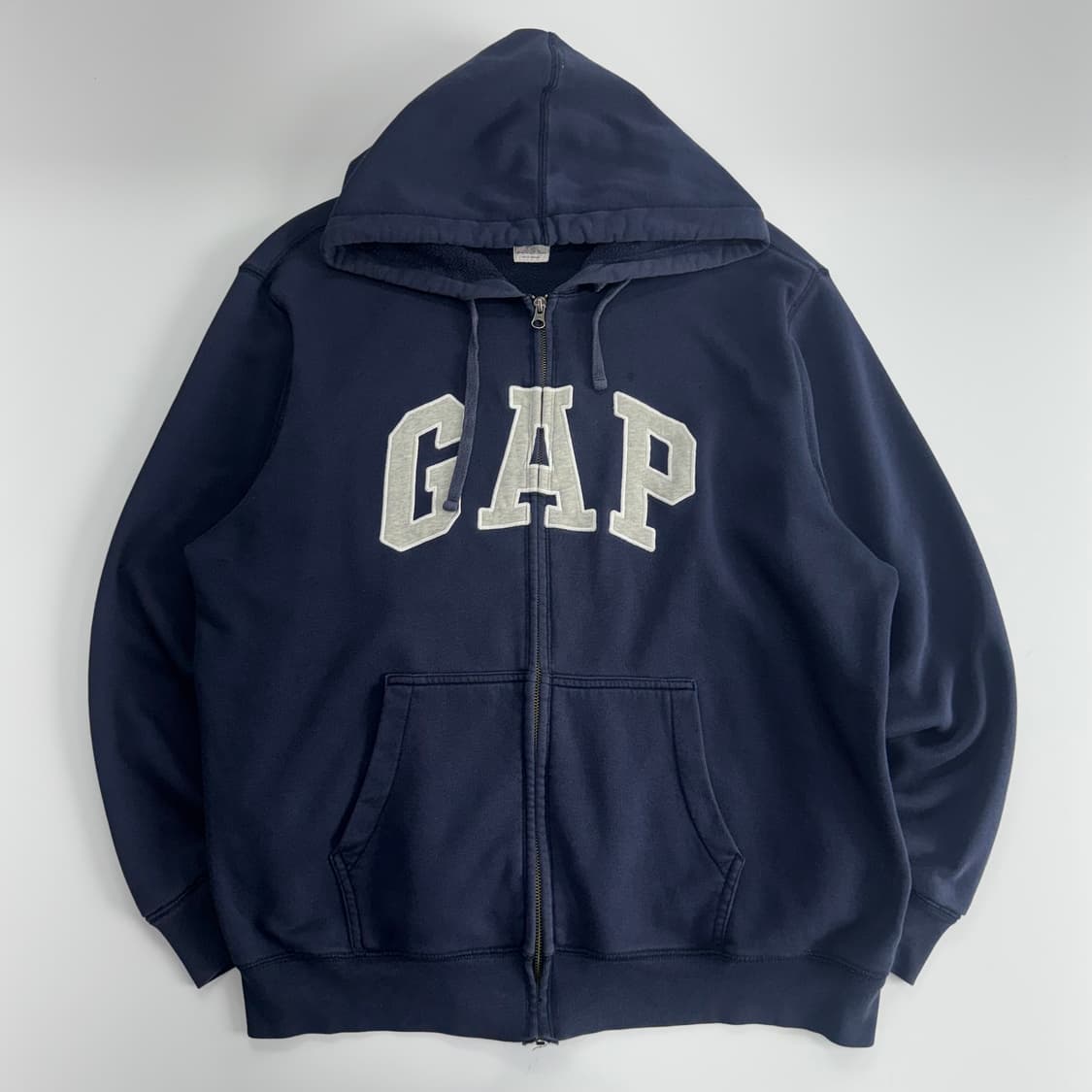 Gap 갭 그레이 로고 네이비 후드집업 상품이미지3