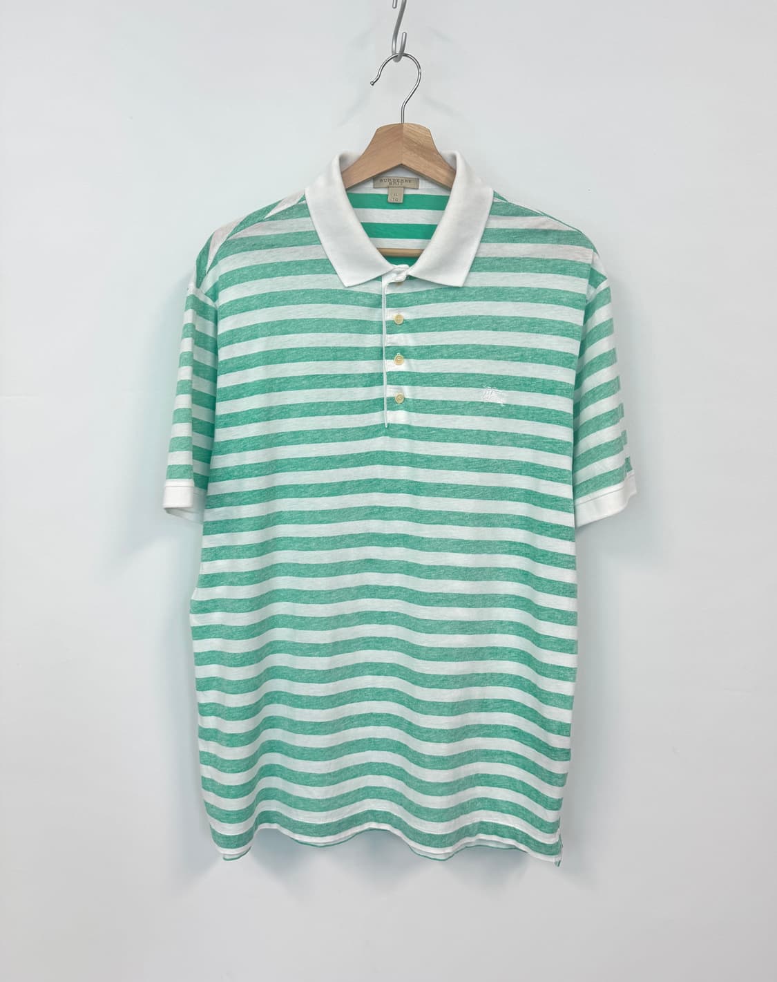 BURBERRY BRIT 버버리 브릿 그린 스트라이프 피케 셔츠 XL 상품이미지1