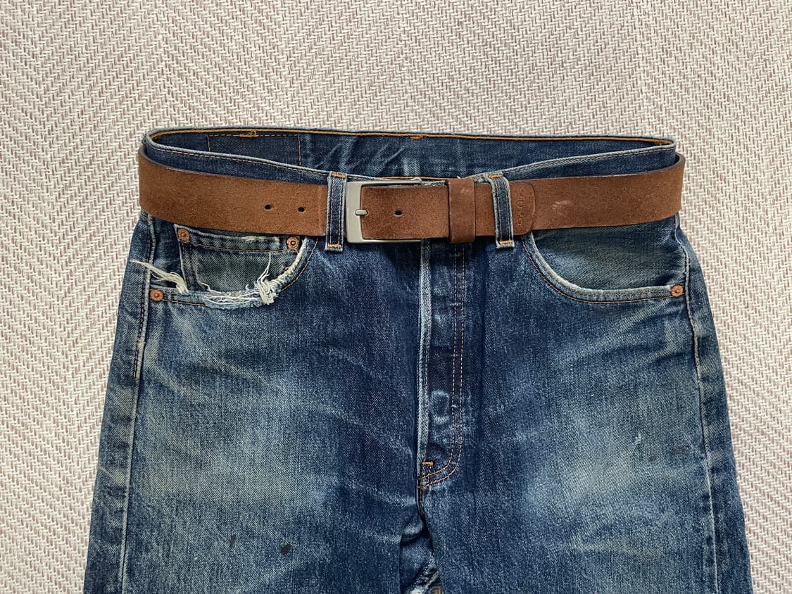 빈티지 gant made in Italy 스웨이드 레더 벨트 상품이미지1