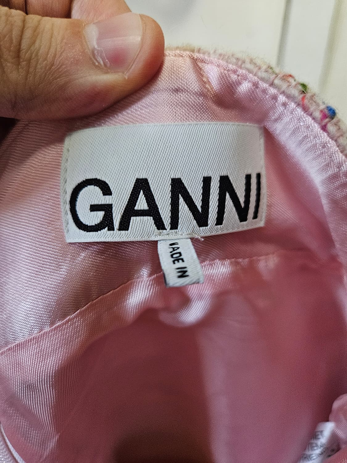 34) 가니 GANNI 울 트위트 스커트 핑크 상품이미지5