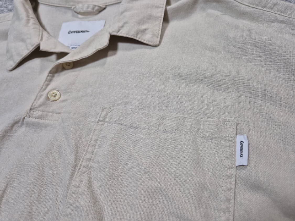 커버낫 남성 린넨 반팔 카라 셔츠 M 상품이미지4