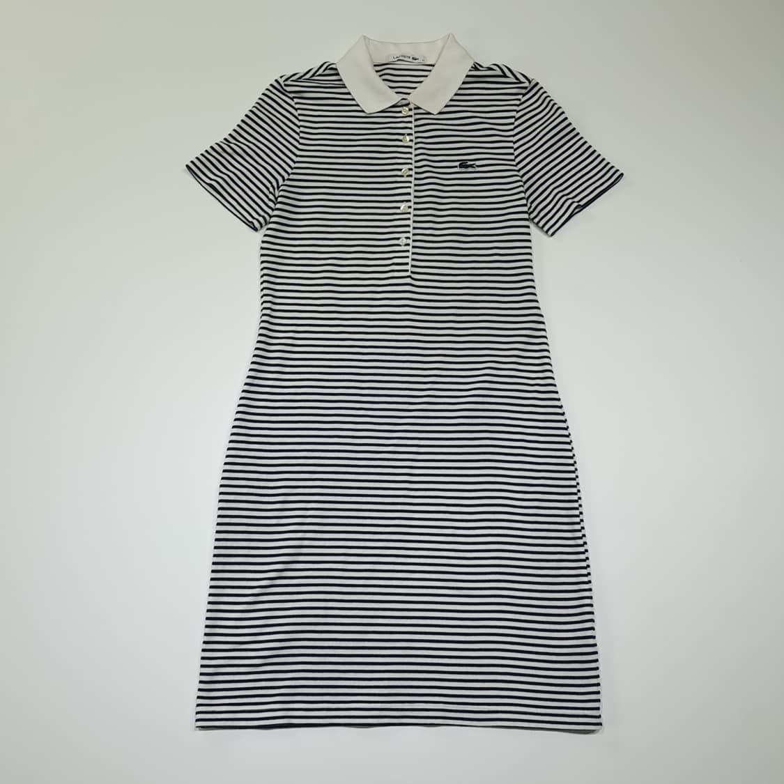 CK059 S 라코스테 코튼 스트라이프 네이비 원피스 상품이미지1